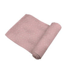 Load image into Gallery viewer, Pink Pearl Polka Dot Bamboo Swaddle