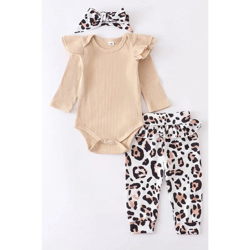 Long sleeve leopard set