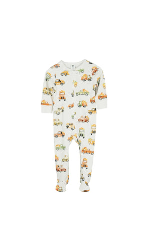 Full Zip footless pajamas