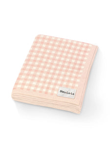 Check cotton swaddle receiving blanket