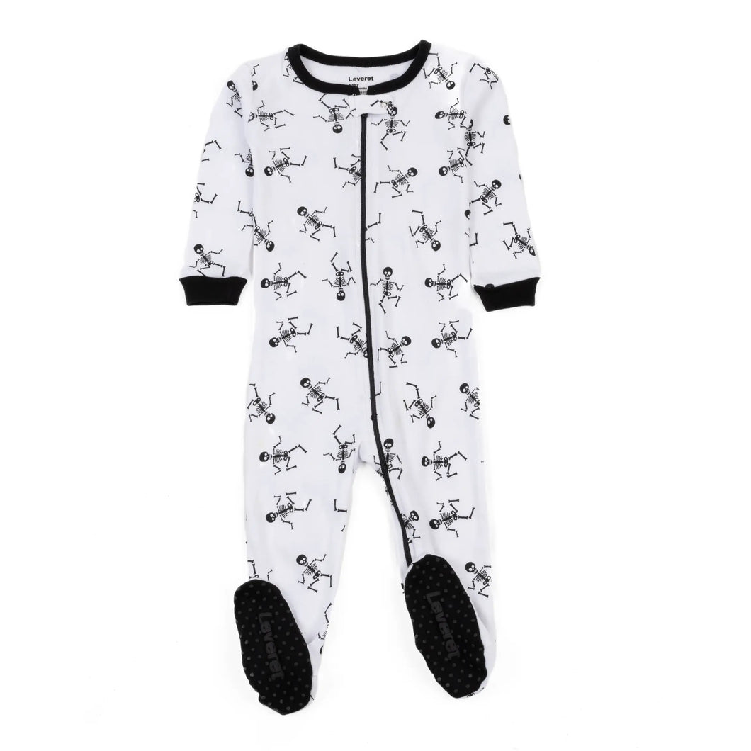 Skeleton footed pajamas