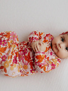 Wild child floral knotted gown and bow
