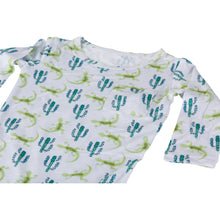 Load image into Gallery viewer, Bamboo baby romper Lizard cactus