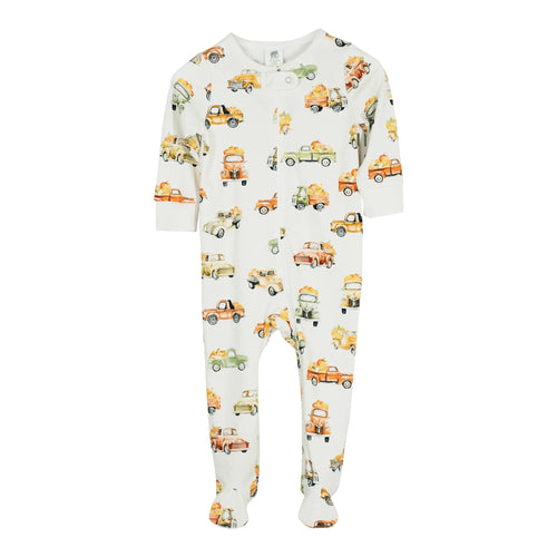 Full zip footed pajama