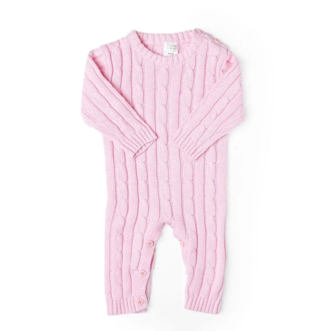 Pink cable knit Playsuit