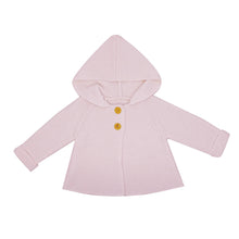 Load image into Gallery viewer, Textured Knit Hooded Coat Blush Pink