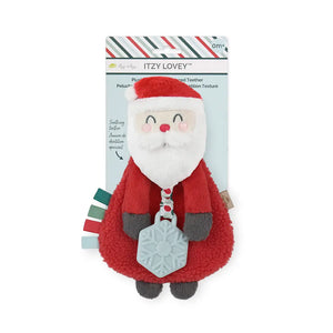 Holiday Santa itsy lovey plush + Teether toy