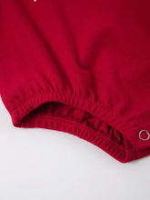 Load image into Gallery viewer, Red heart baby romper